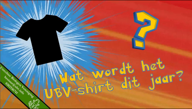 UBV-shirt wedstrijd